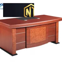 Bàn lãnh đạo sơn PU mặt lượn cong DT1890H35 - DT2010H35